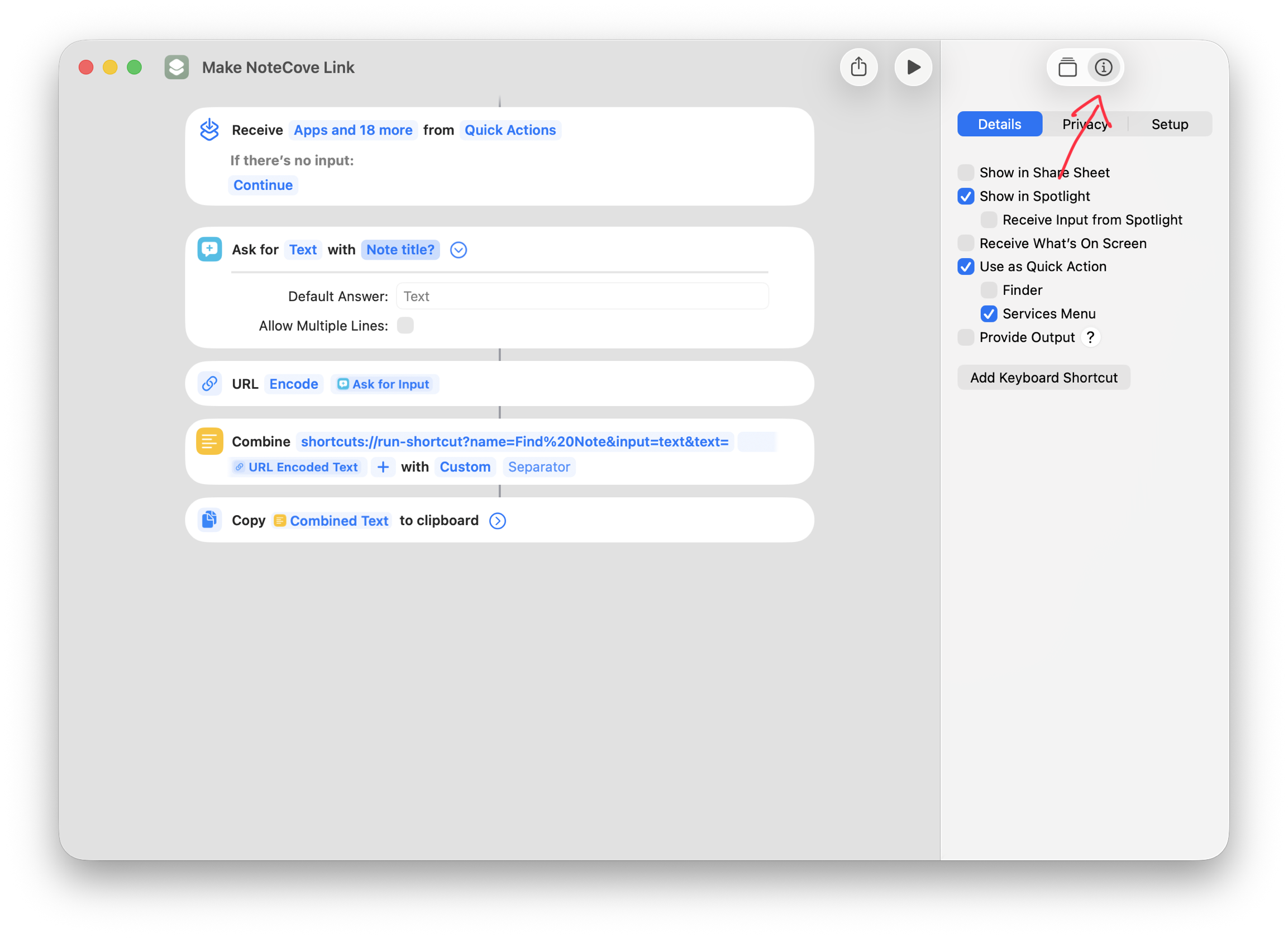 Services Menu option enabled